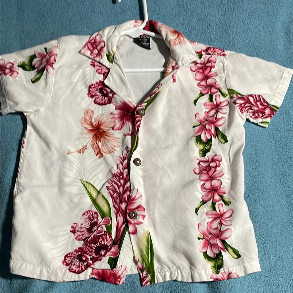 Favant boys’ size 5-6 rayon button-down Hawaiian style shirt
